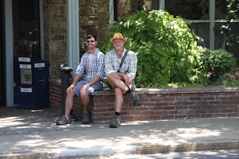 David and Joe having a rest